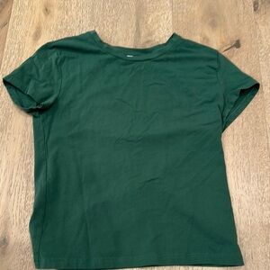 Aritizia Green Fitted Short Sleeve T-Shirt